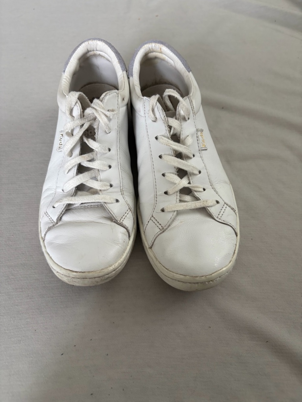 Keds White Leather Low-Top Sneakers